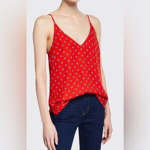 L'AGENCE Gabriella Printed V-Neck tank